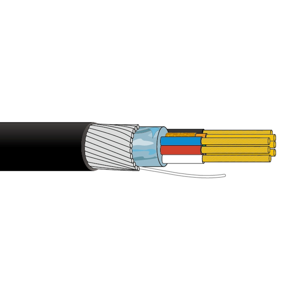 Câble de communication de données Câble d'alarme de sécurité 6X2x1,5 blindé résistant au feu de l'Instrumentation LSZH de câble