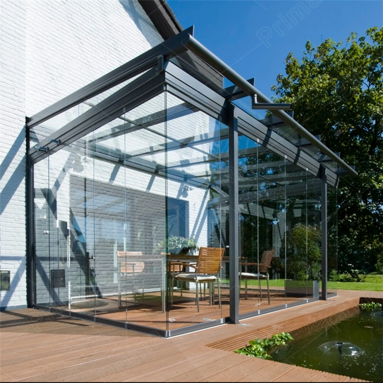 Fabrik Versorgung Viktorianische Green House Glas Retractable Glasdach für Green House Neue Art Esszimmer Setzt Glas