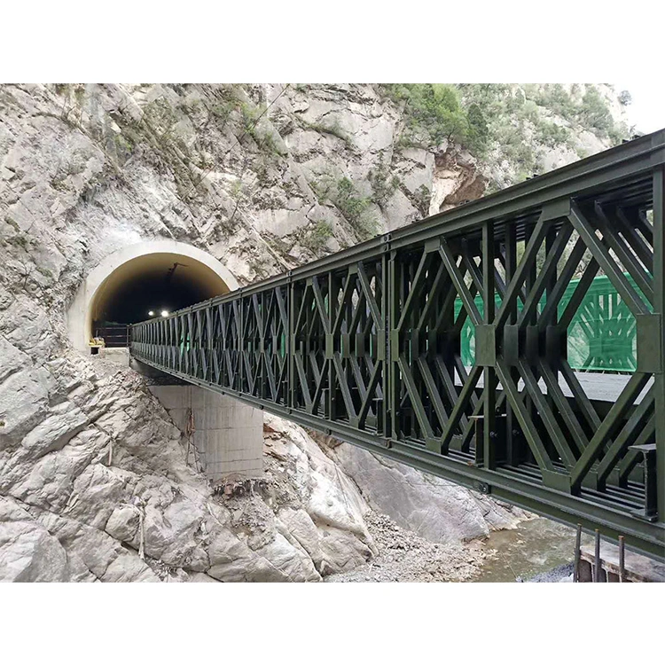 Tragbarer Metall-Panel-Strahl Ein-/Zweilagig Military Style Verzinkt Fußgänger Traversen Stahlkonstruktion Bailey Bridge