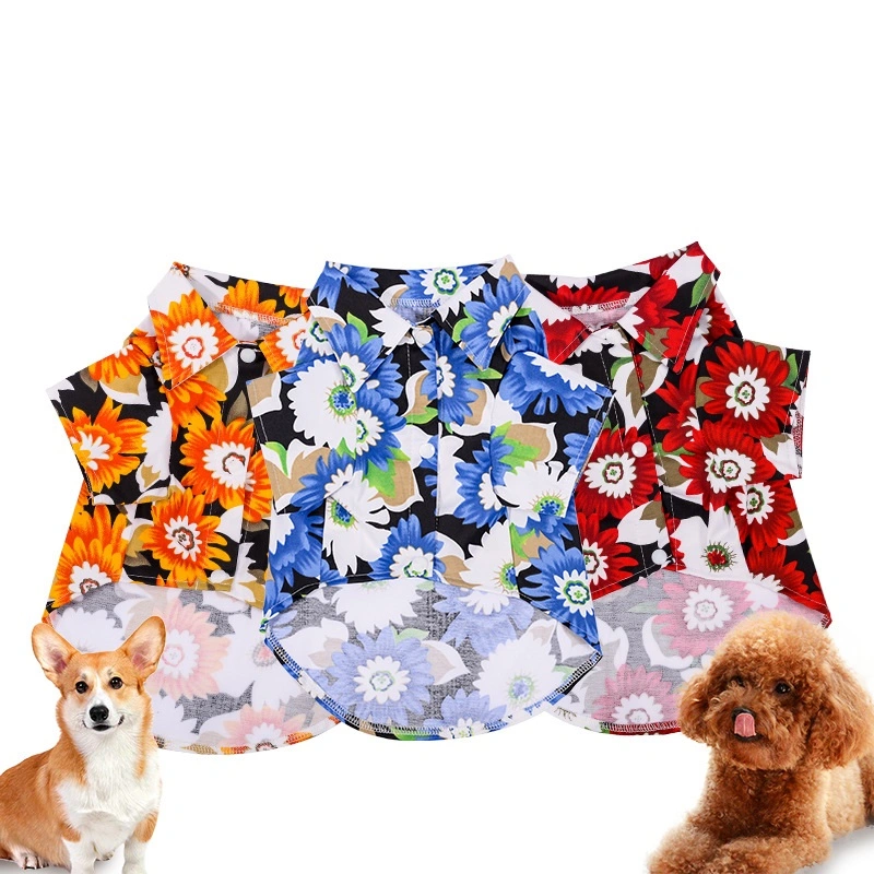 Haustier Outfit Hawaiian Stil Sommer atmungsaktive Hund T-Shirts Sweater Kleidung Für Haustiere Esg16672