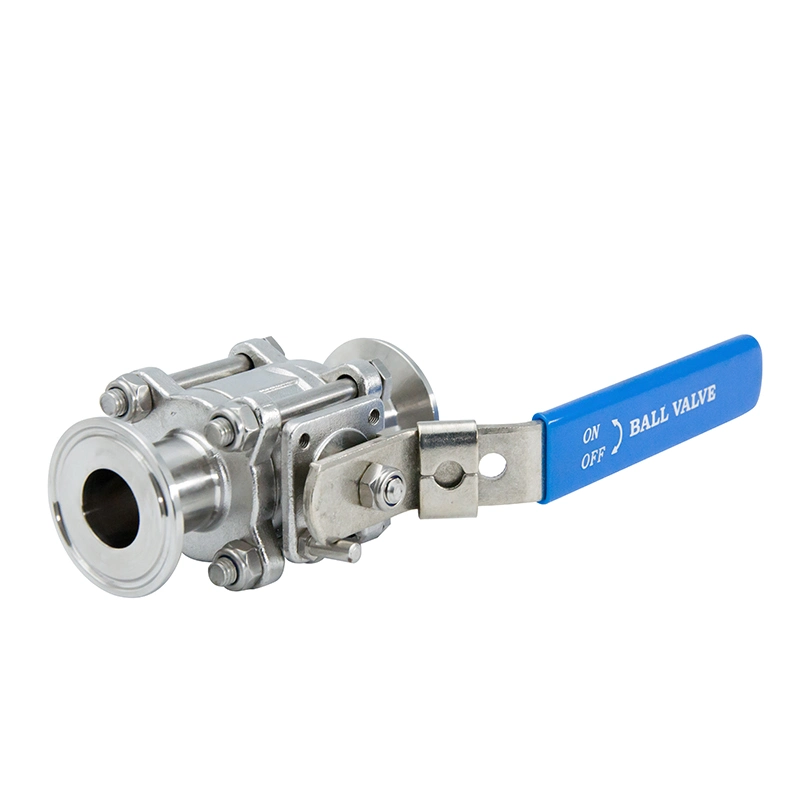 Sanitary Stainless Steel 3 Piece Clamp Ball Valve for Food and Beverage