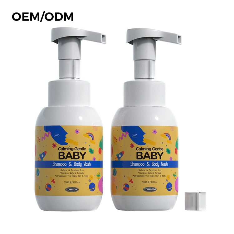 Private Label Cosmetics Natural High Quality Baby Shampoo and Body Wash Calming Gentle Baby Shampoo & Body Wash