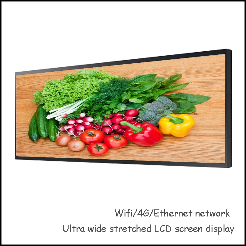 28 Inch Ultra Wide LCD Screen Stretched Bar-Type LCD Indoor Display