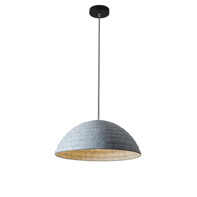 Lumière suspendue de lustre en plastique recyclé, lumière d'ampoule LED personnalisable, éclairage intérieur en feutre pour animaux, lampe acoustique moderne en tissu linéaire, éclairage de décoration d'intérieur pour la maison.