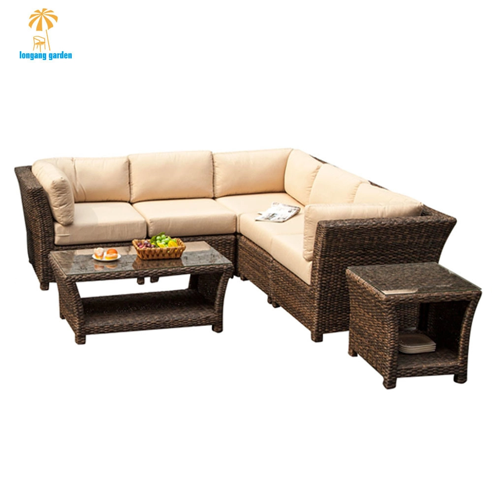 Modern Hotel Waterproof Wicker Sofa Set Wholesale/Supplier Garden Patio Outdoor Rattan Furniture