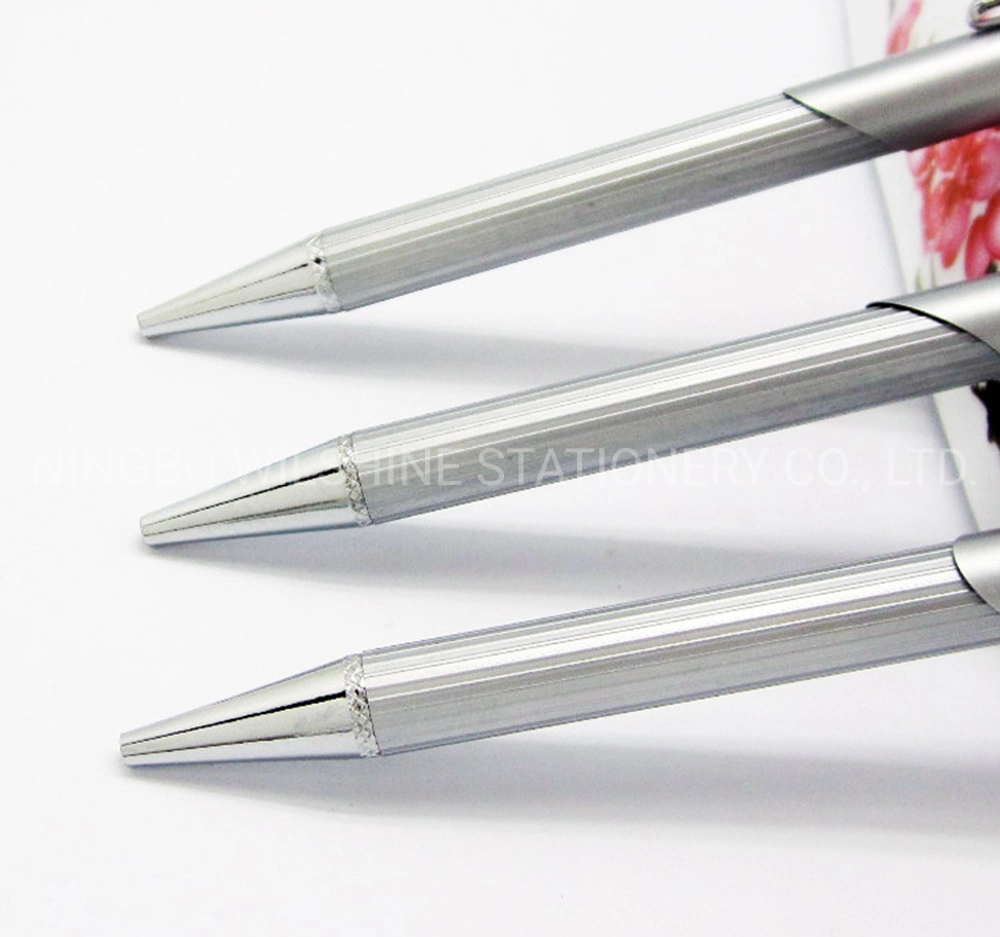 Silver Mini Ball Pen for Notebook with Logo Printing