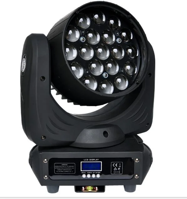 Dragonstage 19pcs 15W Zoom LED Moving Head Light DJ équipement