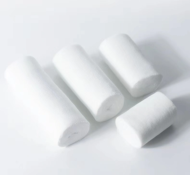 High Quality Cheap Price Fabric Sterile Gauze Folding 100%Cotton Absorbent Gauze Bandage Roll CE