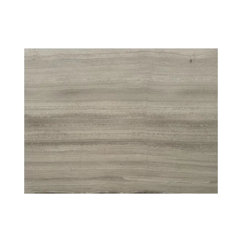 Chinese Serpegiante Gey Wooden White Grain Marble Slab