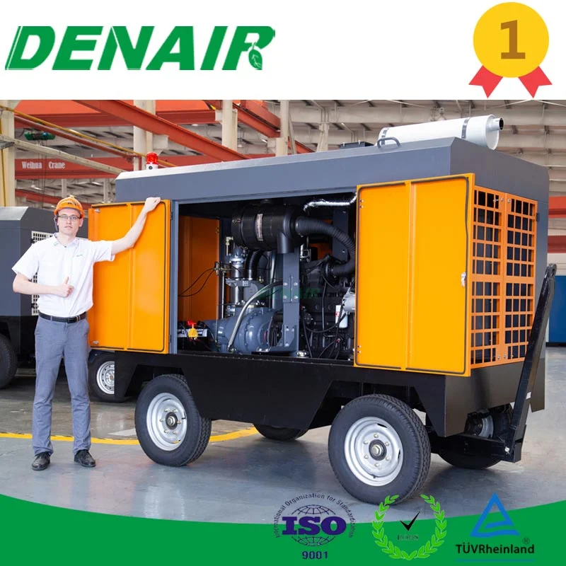 Ultra-Efficient Double-Stage Oil Free Industrial Diesel Portable Screw Air Compressor