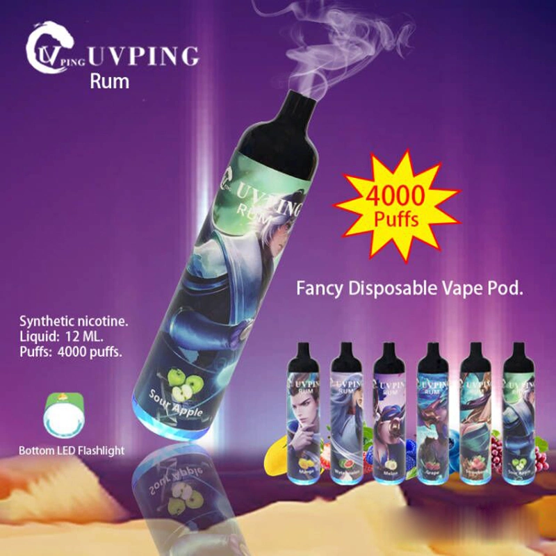 Disposable/Chargeable Vape Pen E Cigarette Ultra Extra Uvping Rum 4000 Puffs 850mAh Pods Cartridge Fume Infinity Smoking Vaporizer