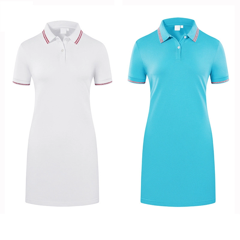 Custom Mayorista/Proveedor de manga corta Camisa de Polo Polo vestido Golf Tee shirt Vestido para la Mujer