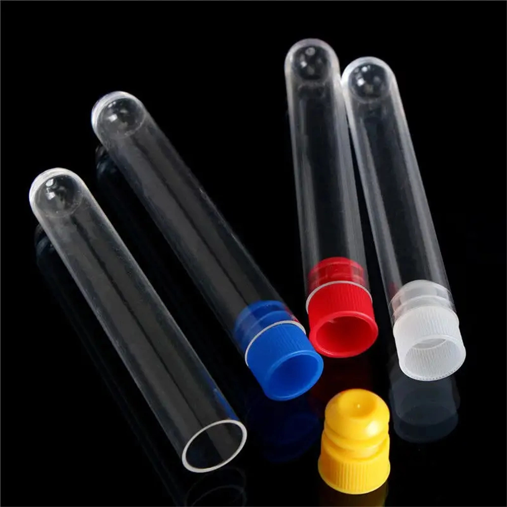 Custom Different Size Food Grade Clear Plastic Test Tube Craft with Cap