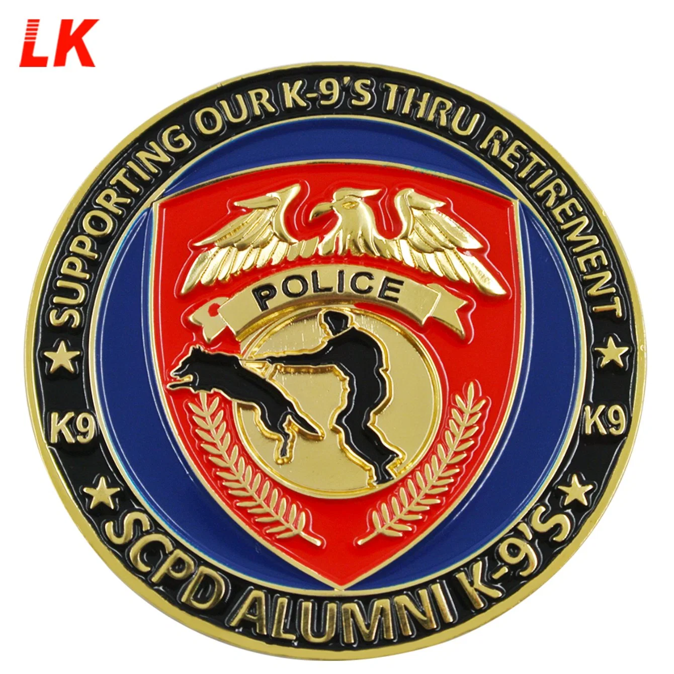 Custom Metal Gold Soft Enamel Die Casting Two Sides Challenge Coins