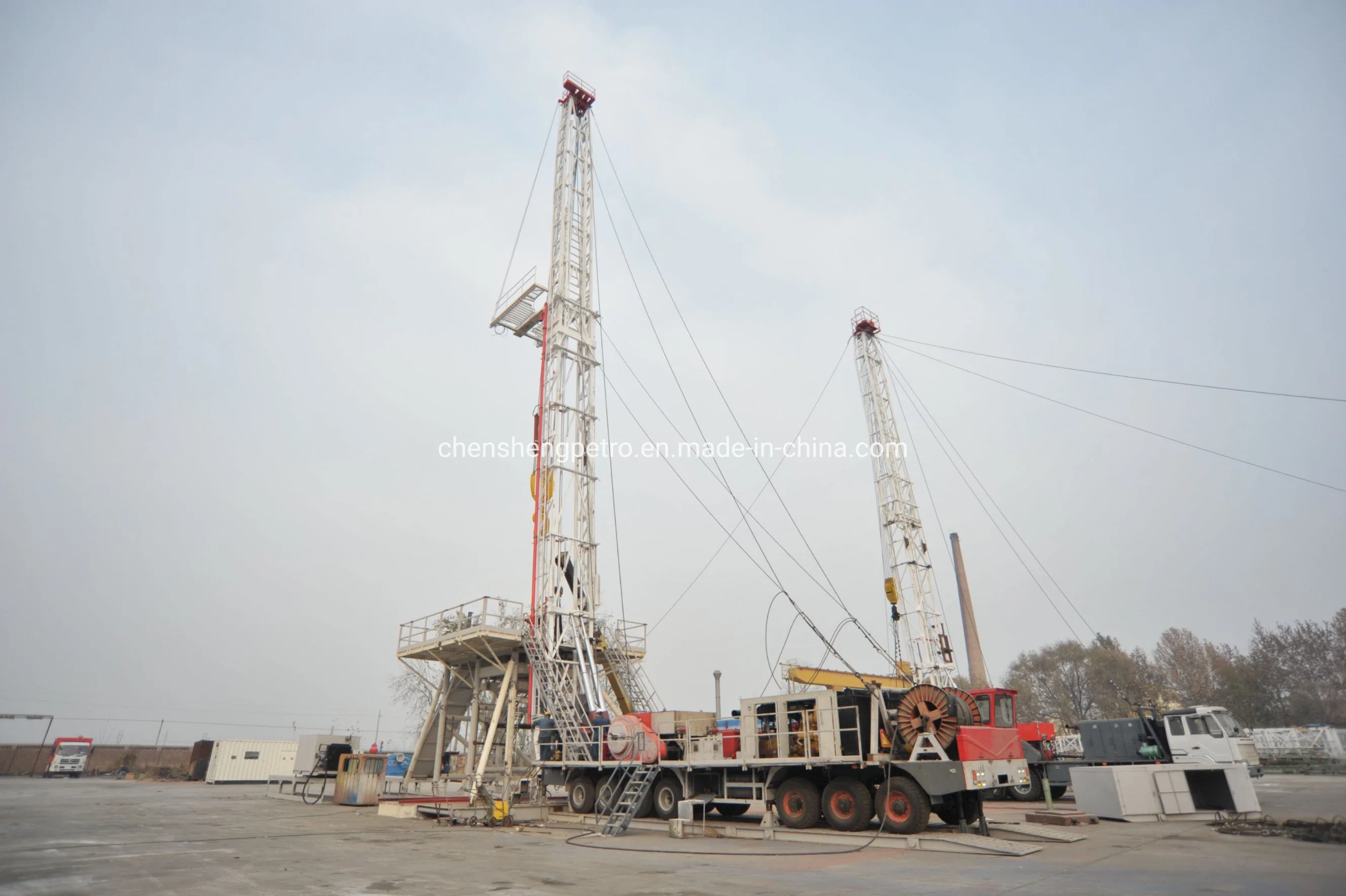 الحفر و الحفر في حفر الآبار في الأرض طراز Xj850HP/Zj40/4000m و Workover Rig الحفر Zp375 الهيكل الفرعي للطاولة الدوارة نظام دوران خزان الطين معدات البترول Zyt