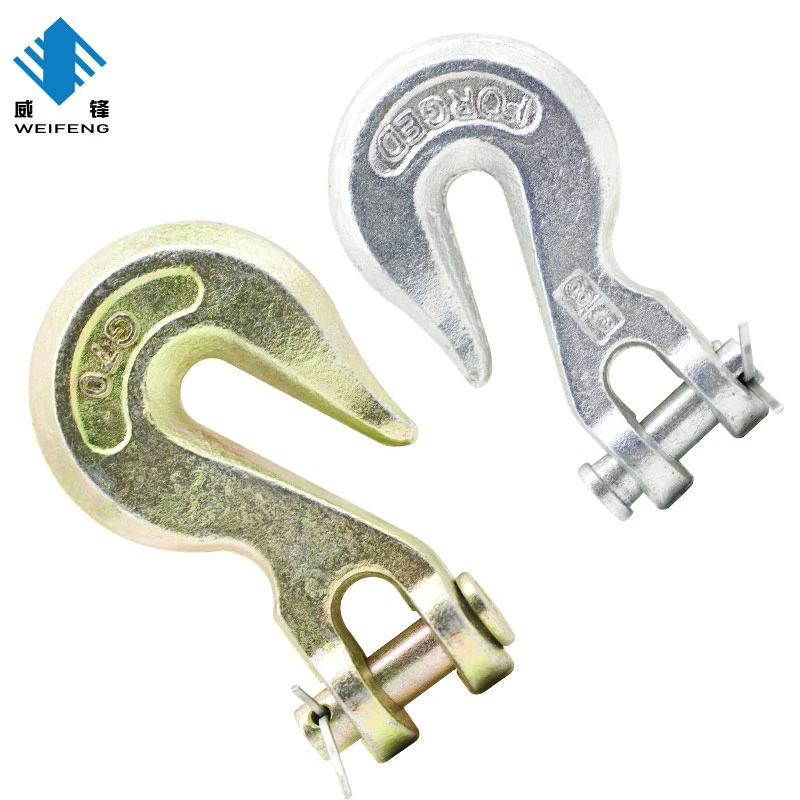 OEM Custom Size Lifting Sling Hooks 3/8 Inch Clevis Slip Hook 18, 000 Lb Capacity