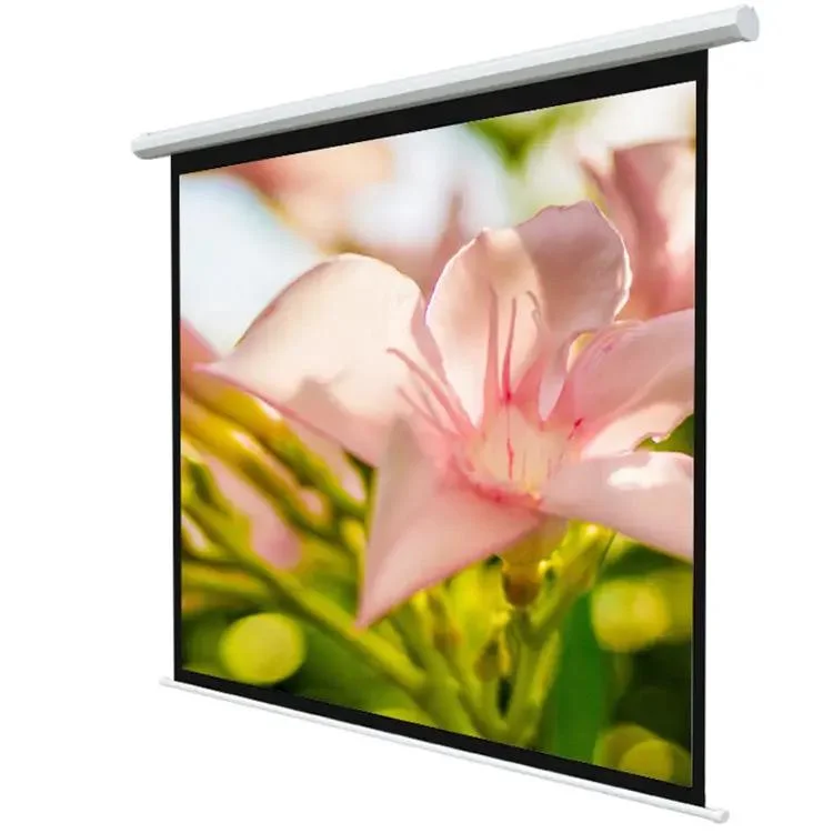 Electric Projection Screens in 16: 9 Format, Built-in High quality/High cost performance  Tubular Motor