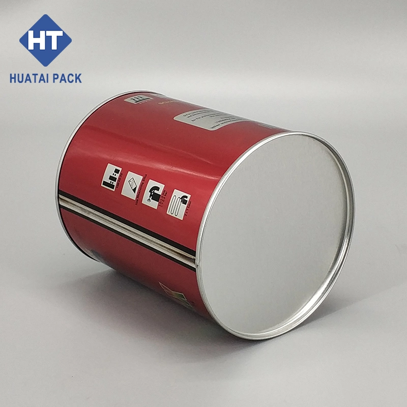 500ml Pint Round Metal Tin Cans with Lever Lid 1/8 Gallon Canister for Paint and Glue