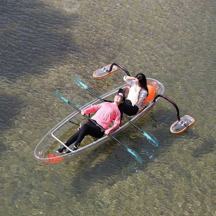 2019 Venta caliente persona doble transparente Canoa Kayak