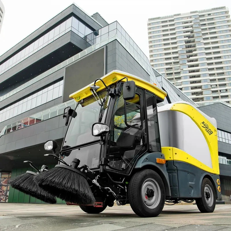 Todo cerrado automático polvo industrial eléctrico vacío eléctrico máquina de limpieza de carreteras Sweeper Camión