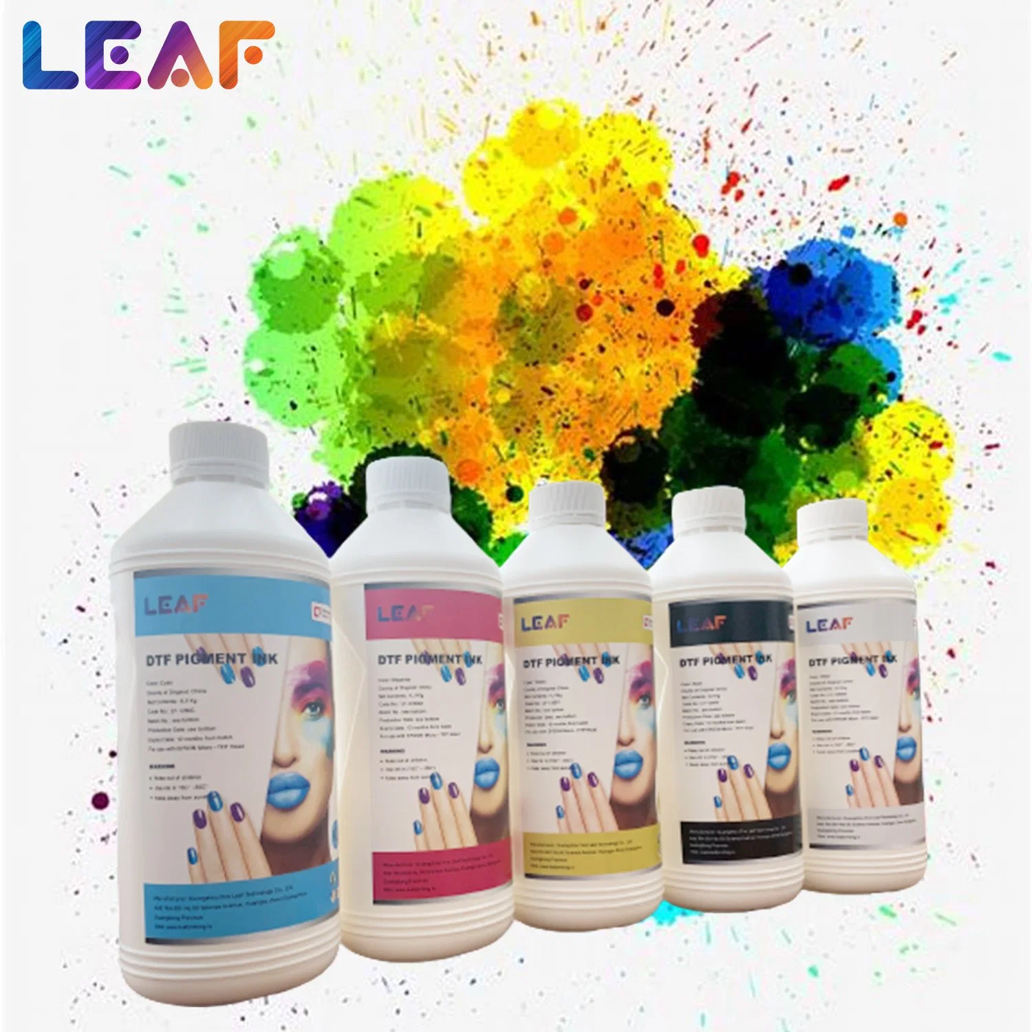 Leaf High quality/High cost performance  5-Colors 1000ml Textile DTF Printing Ink For DTF Film