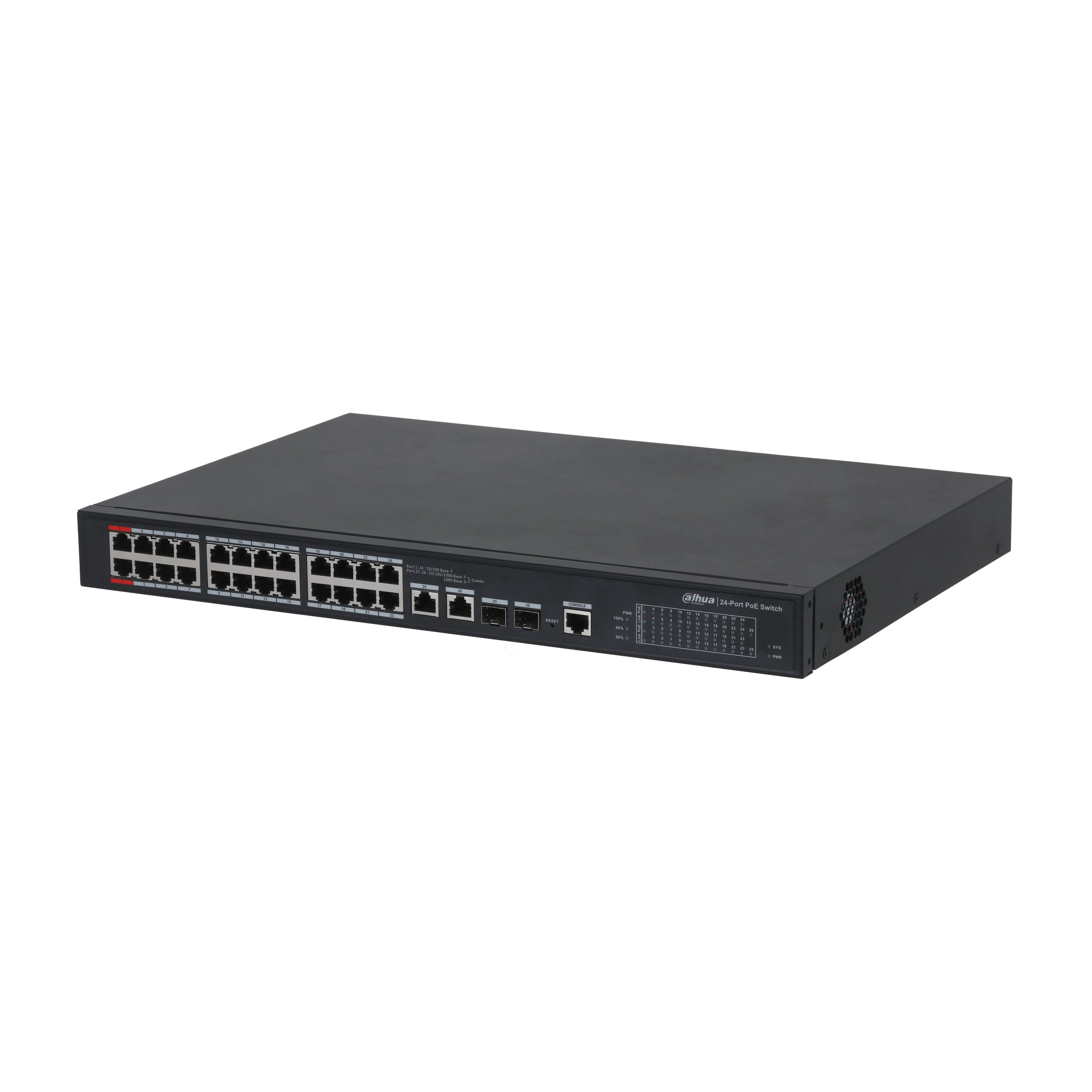 Pfs4226-24et-240 24-Port 100 Mbps + 2-Port Gigabit Managed Poe Switch Watchdog with 250 M Long Distance Poe Layer 2 Transmission