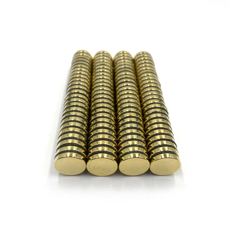 Permanent NdFeB Round Magnet Neodymium D15X3 Magnet with Gold Coating