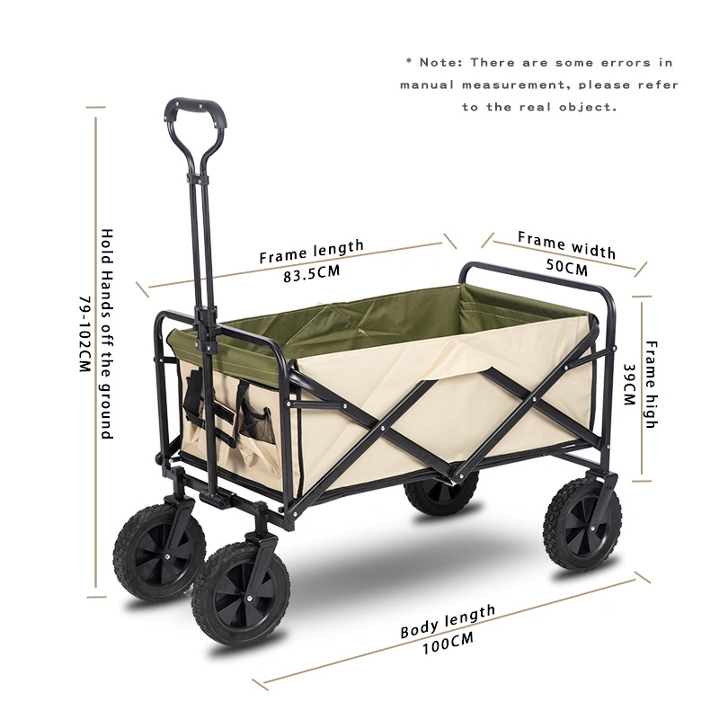 Neues Design Outdoor Faltenfaltbarer Camper mit Tisch Board Oxford Tuch Camping Trolley Anhänger