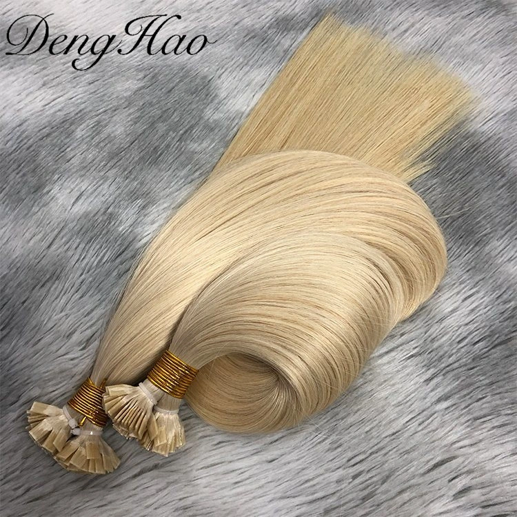 Professional Manufacturer Wholesale 100% Best Natural Indian Russian Brazilian Hair Flat-Tip Hair Extensions