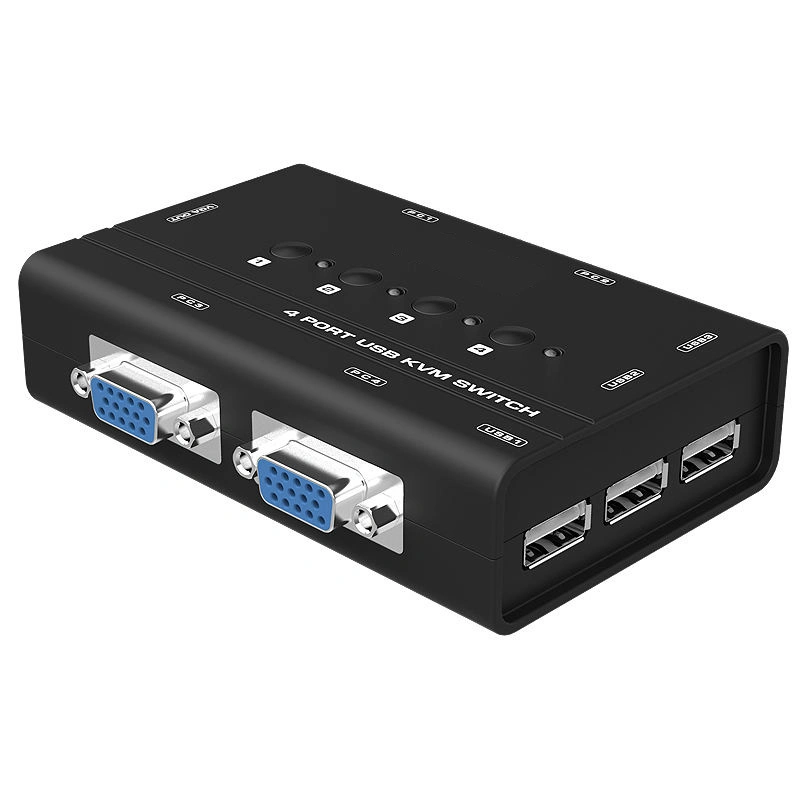 Manual de 4 puertos USB VGA switch KVM para impresora de PC