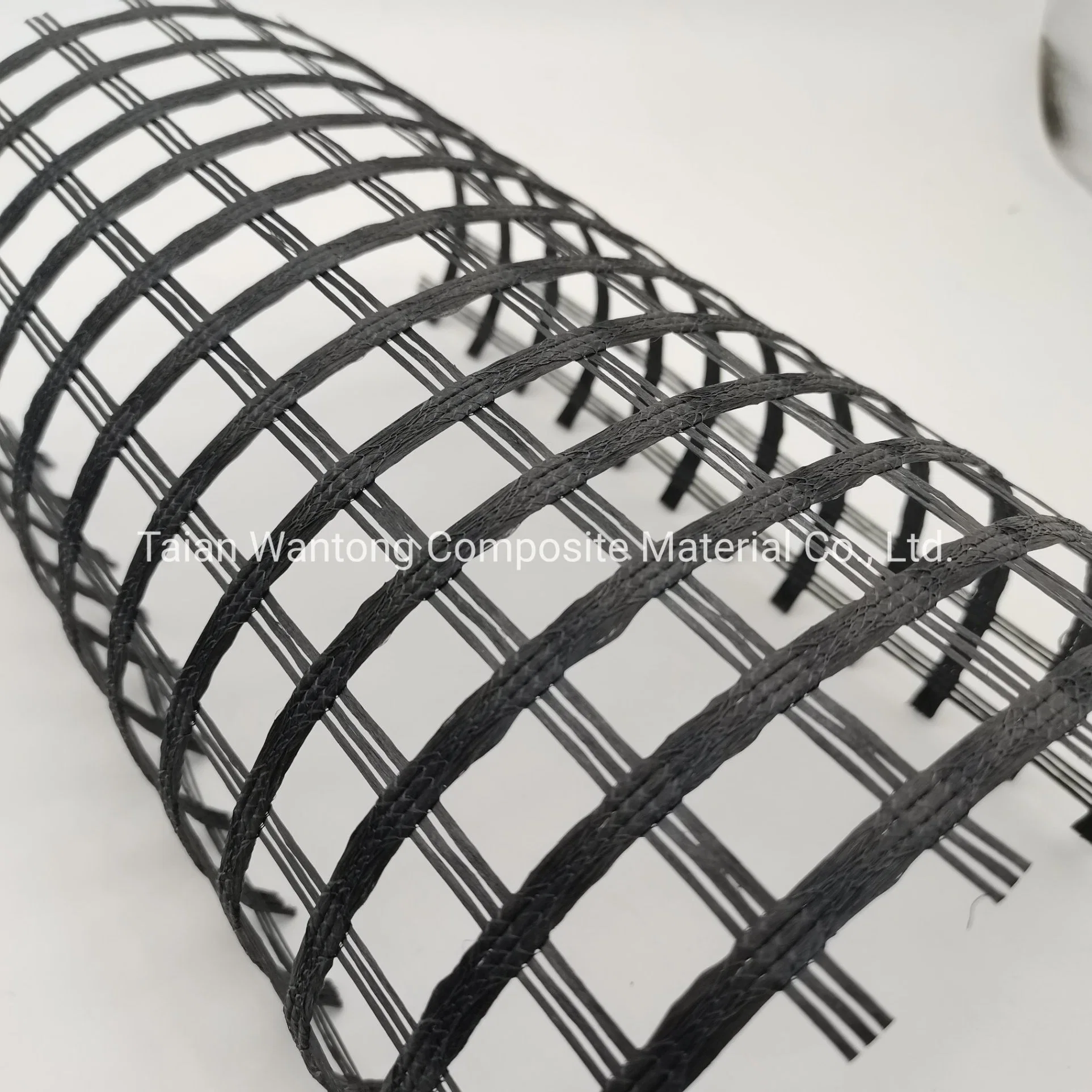 High quality/High cost performance  Biaxial Polyester Geogrid 150kn Warp Knitted Reinforcement Geogrid Fabric