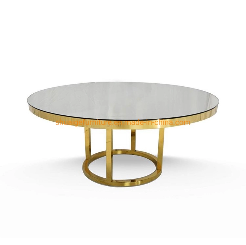 Cheap Price Event Furniture Wholesale/Supplierr Silver Stainless Steel Round Cake Dining Table