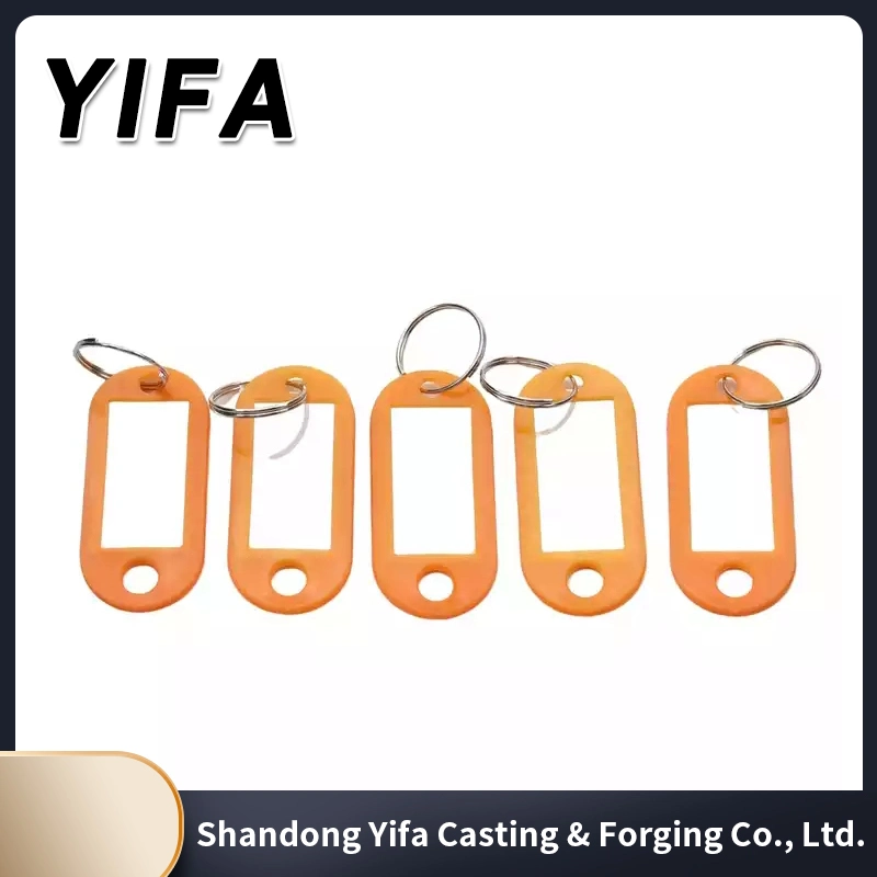 Chinese Factory Wholesale/Supplier Cheap Gift Plastic Tag Metal Ring Plastic ID Card Key with Customized Logo Key Chain