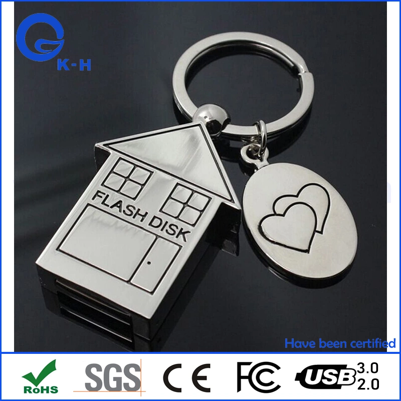 Popular Metal House Shape USB Storage 16GB 32GB 64GB