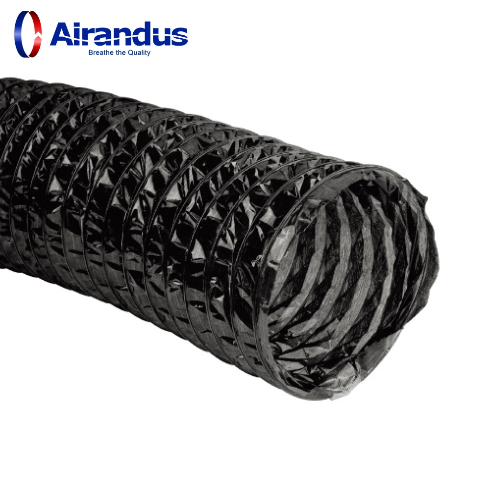 HVAC System Black Polyester Flexible Duct for Ventilation