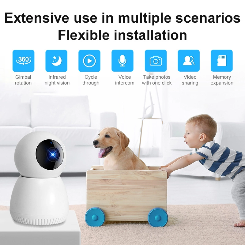 A8 Mini Snowman Camera Two-Way Voice WiFi Webcam Intelligent Night Vision HD Camera Support Motion Detection, TF Card