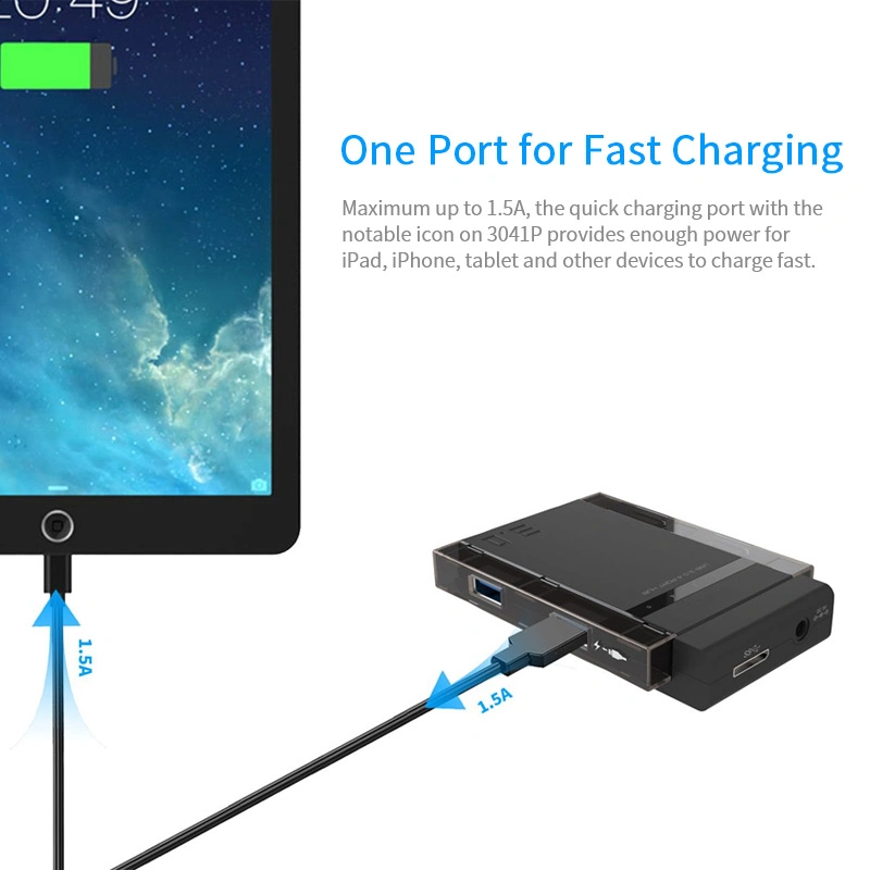 Uh3041p Superspeed USB 3.0 4-Port Hub Fast Charging