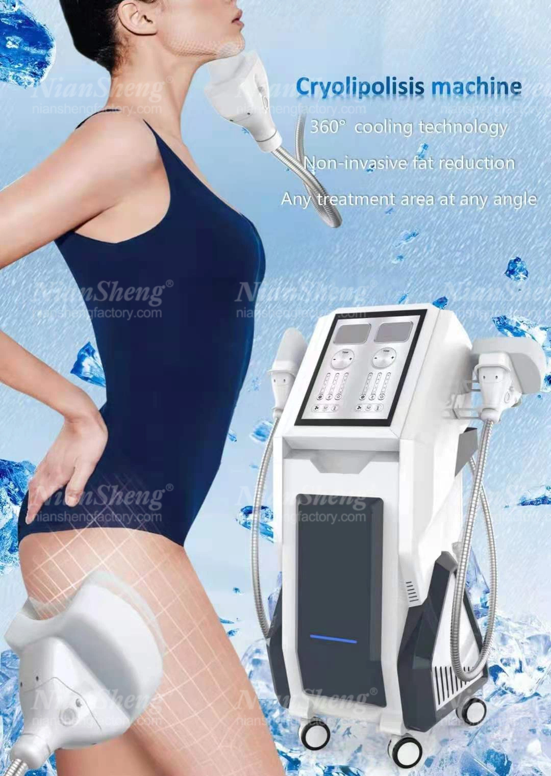 7 Probes Anti Fat Slimming Beauty Machine Cryolipo Therapy