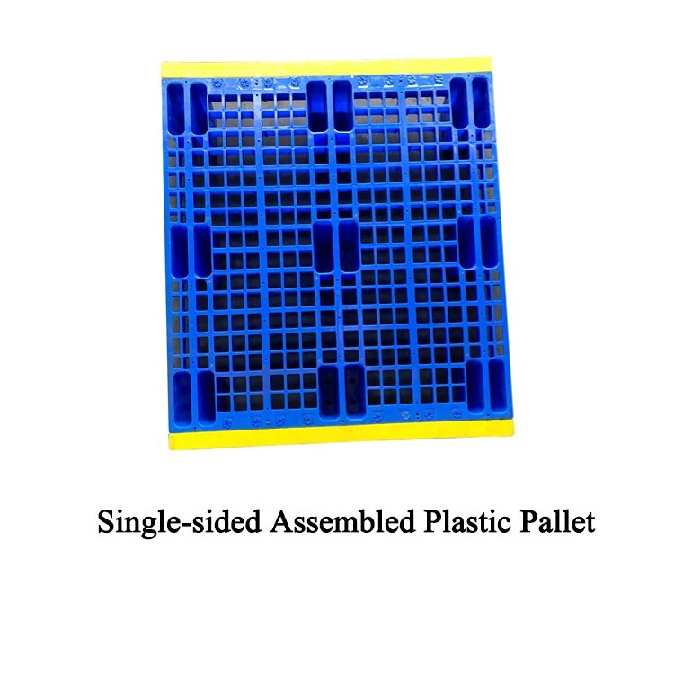 Variété de couleurs Palette en plastique assemblée d'un seul côté en maille Fabricant Hdpp/HDPE