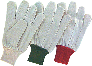 Polyester Drill Cotton Knit Wrist Cuff General Use Safety Gloves