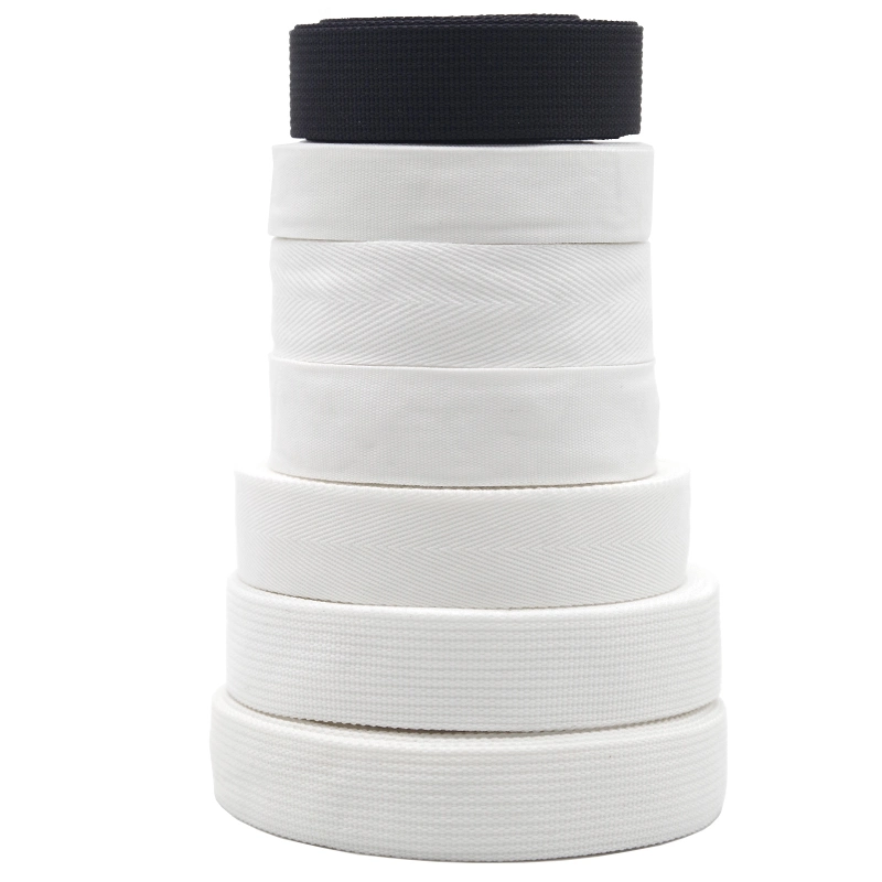 White Nylon Matt Webbing for Outdoor Camouflage Clothing Belt Backpack Design