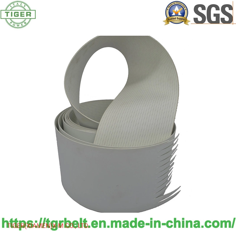 China Top 5 Factory Tiger 1.5mm White Food Conveyor Belt