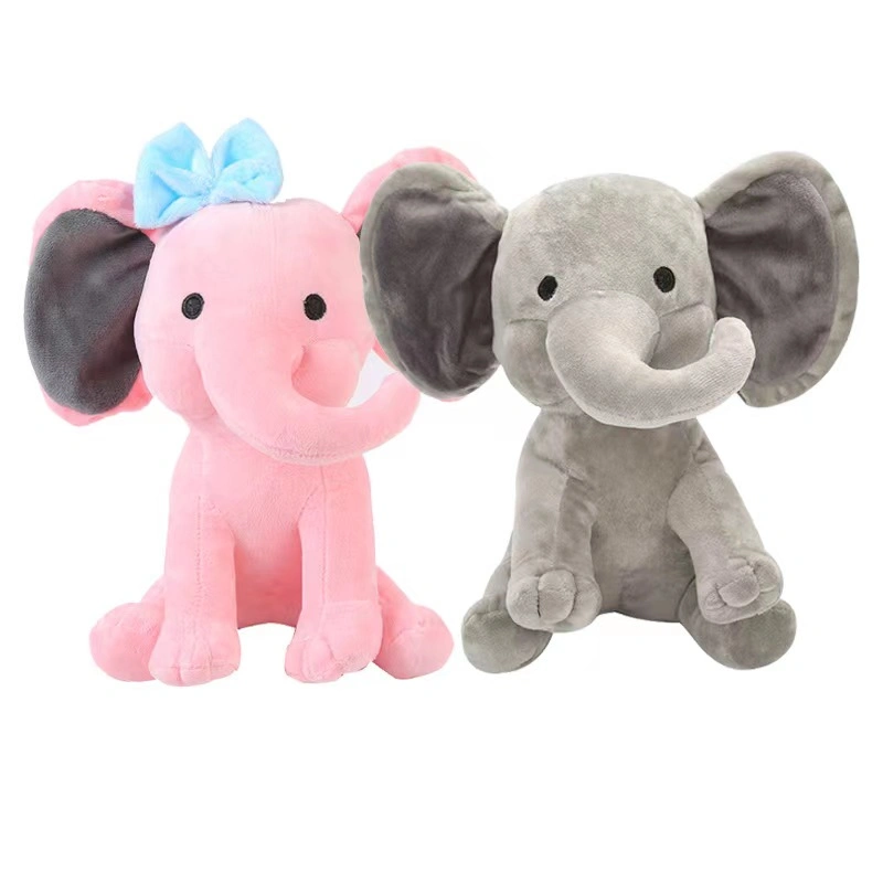 Soft Stuffed Animal Elephant Custom Plush Toy Small Pink Elephant Sleeping Doll Gray Elephant Toy