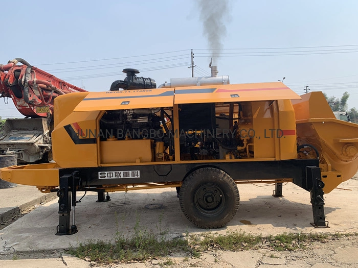 Construction Machinery Zoomlion Hbt80 Portable Concrete Trailer Pump Mini Beton Pump Small Used Stationary Concrete Pump