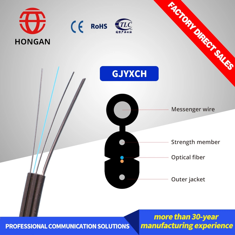 Factory Supply Lowest Price Outdoor FTTH Drop Cable 2 Core FTTH Fiber Optic Cable