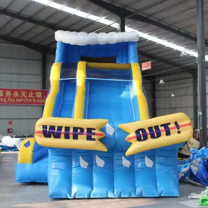 Прочные плоские водяные стекла Giant Adult Inflatable Slide