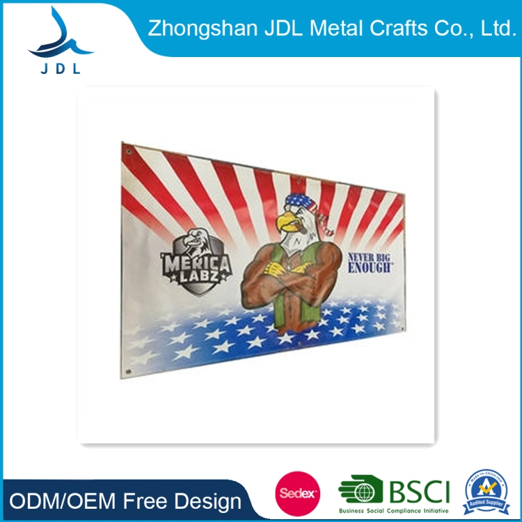 Custom National Advertising Outdoor Polyester All Color Printing Hand Flag America Eggle Graduatiion Decoration Banner