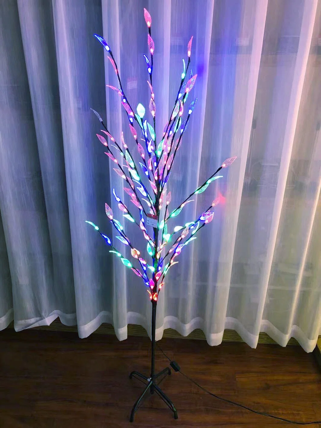 Hojas multicolores Decora Doble lámpara de árbol de luz Flash para GC-Lt-0060