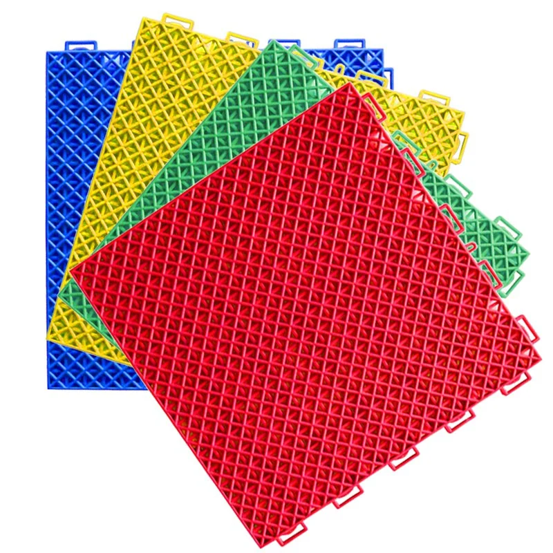 Buena calidad patinaje sobre ruedas Tenis Baloncesto Voleibol cancha interlocking PP Baldosas de suelo