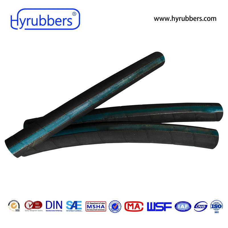 Tressé en fibre flexible en caoutchouc flexible d'eau de l'air WP 20 bars
